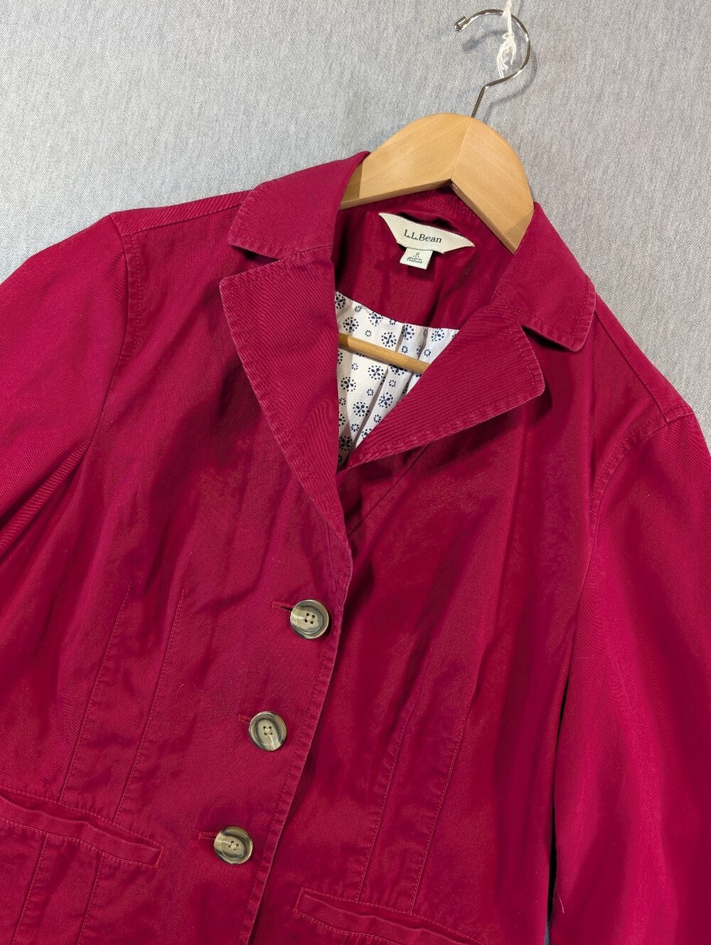 L.L. Bean Cotton Blazer Women's 8P Red